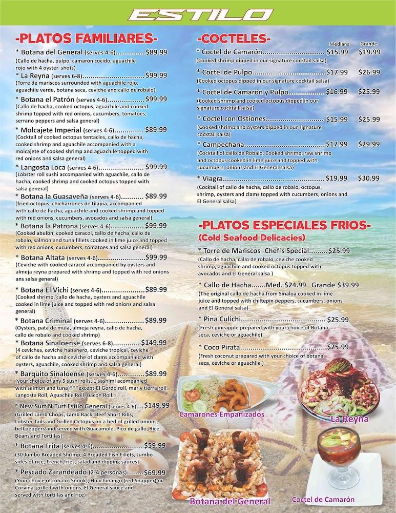 Mariscos El General Menu image 3